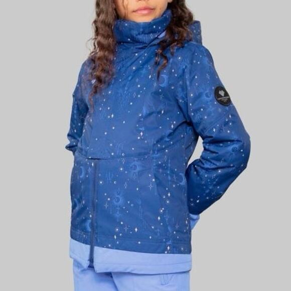 Obermeyer Teen Girls Taja Print Jacket Blue‎ Celestial - Juniors Size XL - NWT - Picture 1 of 15